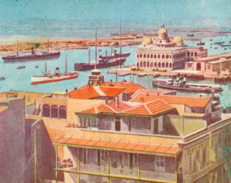 Port Said (färglitografi) av English School