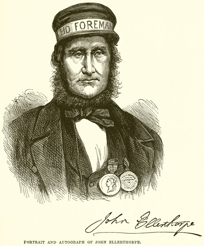 Porträtt och autograf av John Ellerthorpe av English School