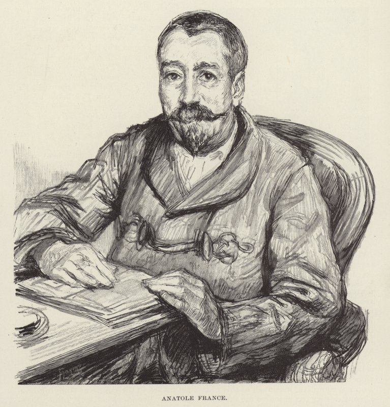 Porträtt av Anatole France av English School