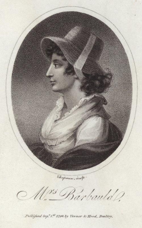 Porträtt av Anna Laetitia Barbauld av English School