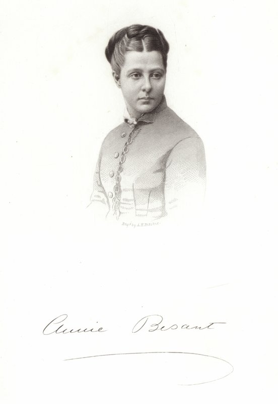 Porträtt av Annie Besant av English School