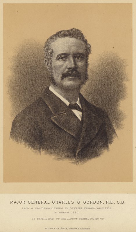 Porträtt av Charles George Gordon av English School