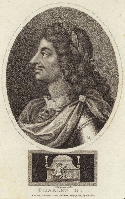 Porträtt av Charles II av England av English School