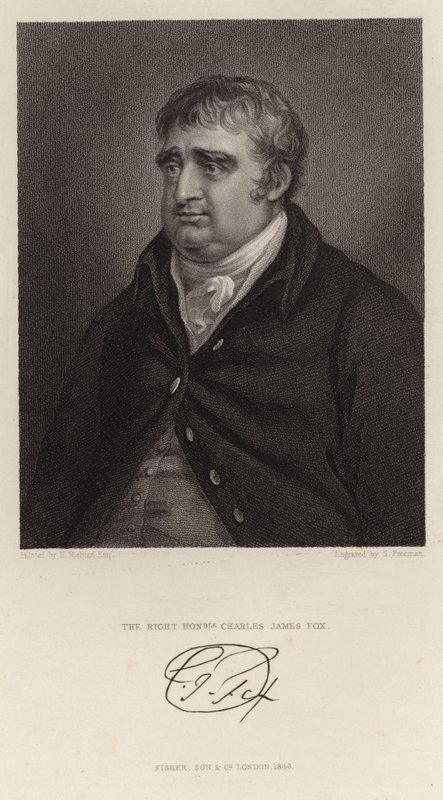 Porträtt av Charles James Fox av English School