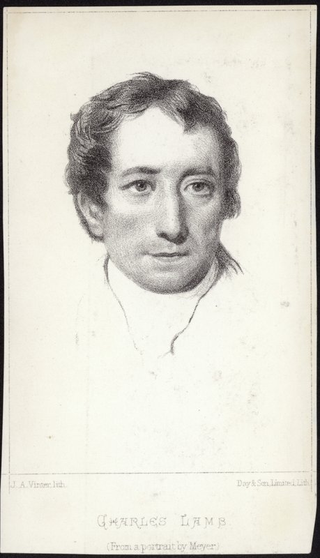 Porträtt av Charles Lamb av English School