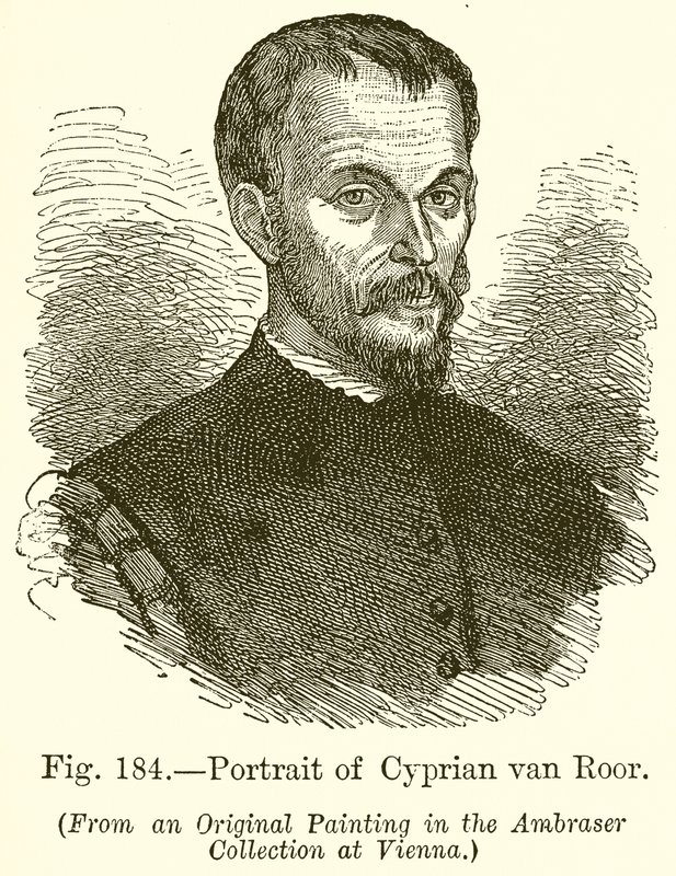 Porträtt av Cyprian Van Roor av English School