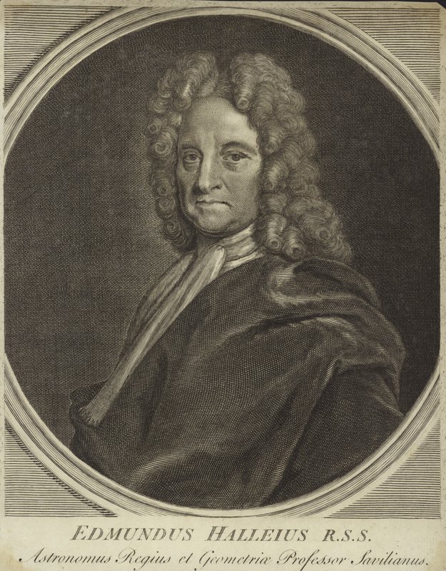 Porträtt av Edmond Halley av English School