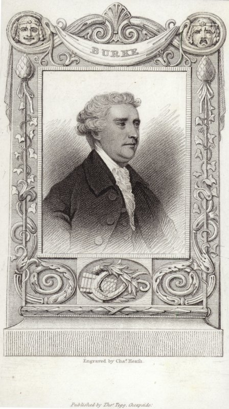 Porträtt av Edmund Burke av English School