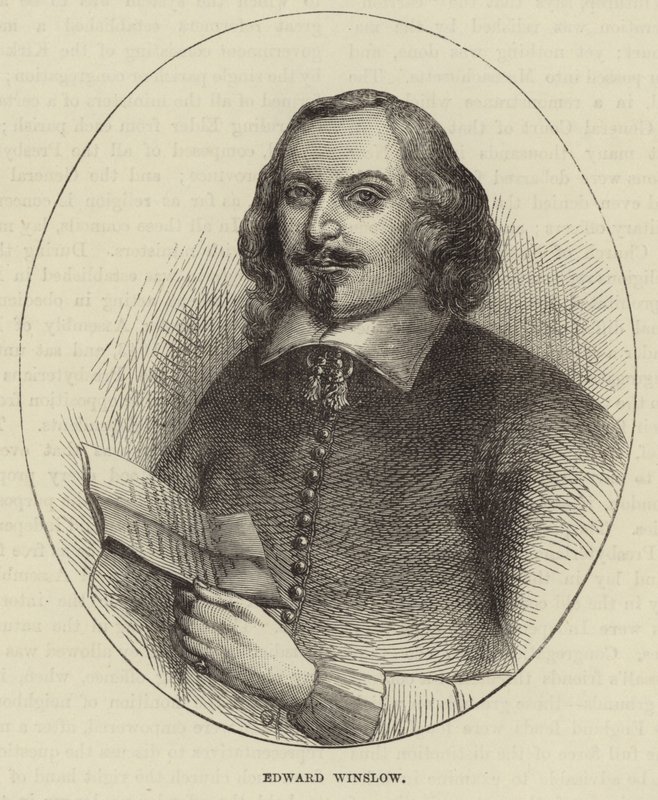 Porträtt av Edward Winslow av English School