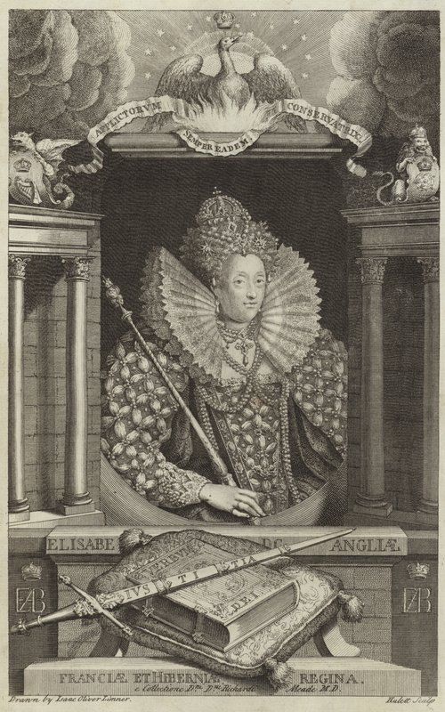 Porträtt av Elizabeth I av England av English School
