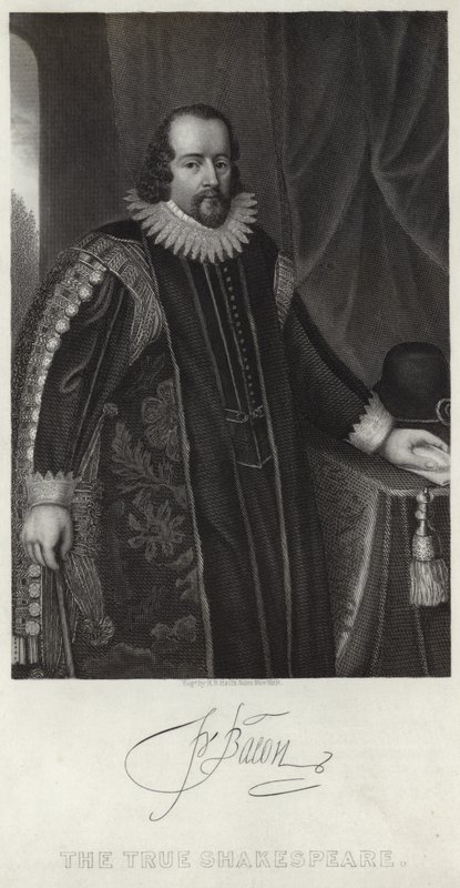 Porträtt av Francis Bacon av English School