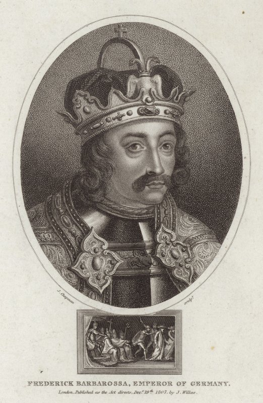 Porträtt av Frederick Barbarossa av English School
