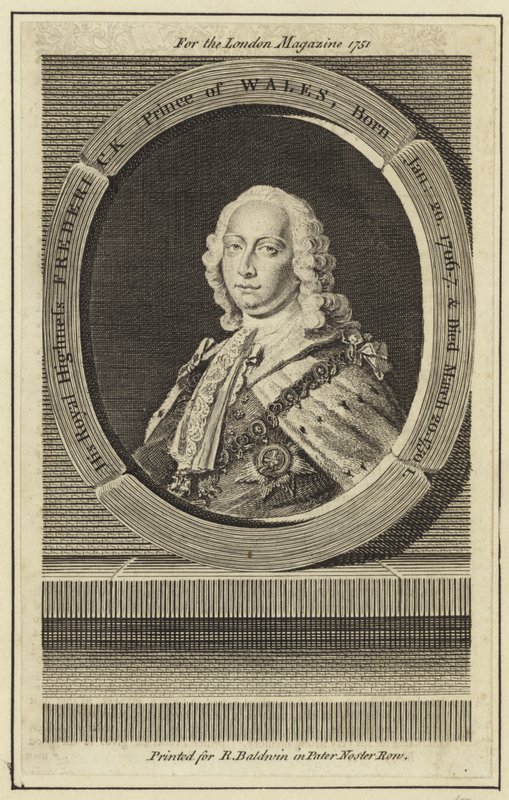 Porträtt av Frederick, Prince of Wales av English School
