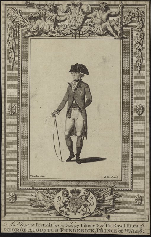 Porträtt av George Augustus Frederick, Prince of Wales av English School