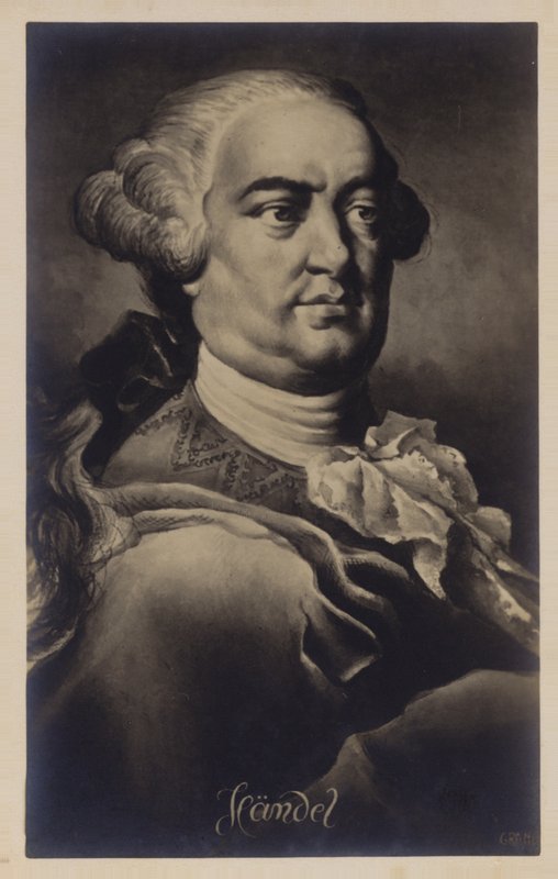 Porträtt av Georg Friedrich Händel av English School