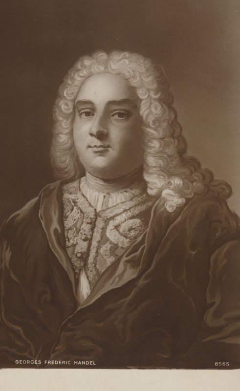 Porträtt av Georg Friedrich Händel av English School