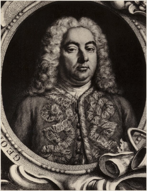 Porträtt av Georg Friedrich Händel av English School