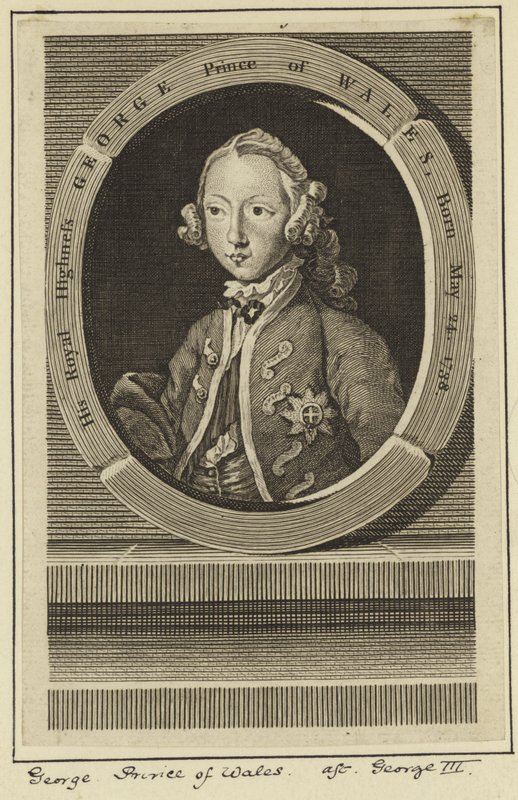 Porträtt av George, Prince of Wales av English School