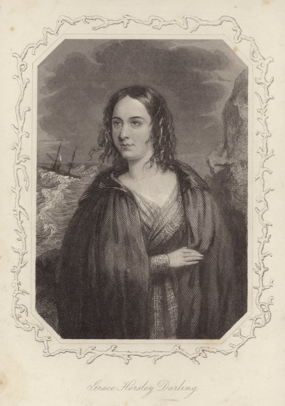 Porträtt av Grace Horsley Darling av English School