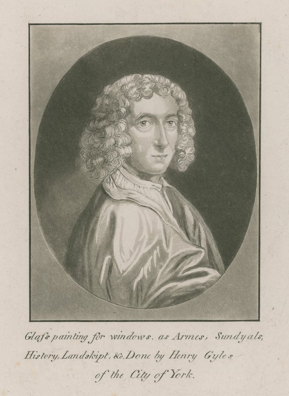 Porträtt av Henry Gyles, glasmålare av English School