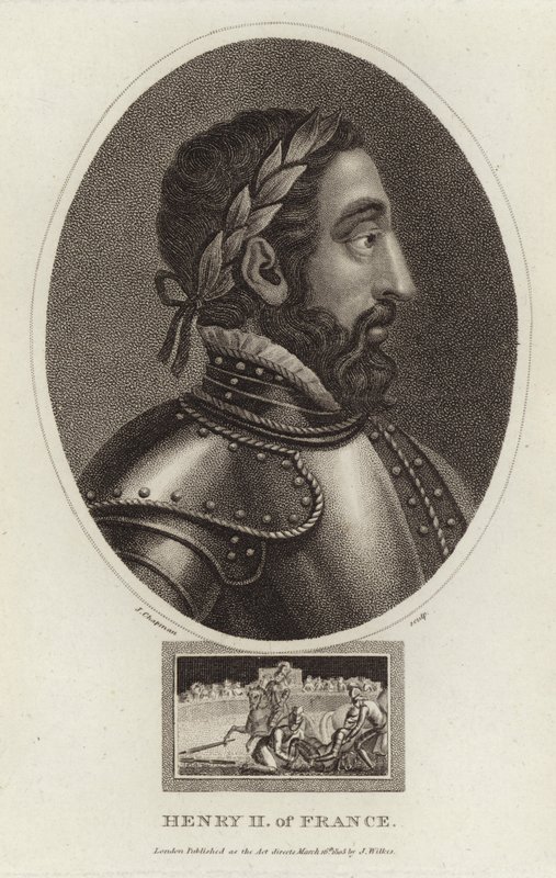 Porträtt av Henrik II av Frankrike av English School