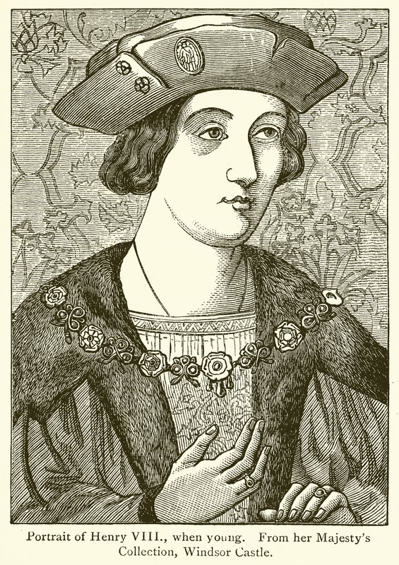 Porträtt av Henrik VIII, när han var ung av English School
