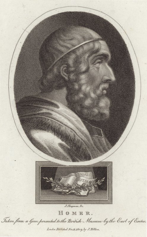Porträtt av Homer av English School