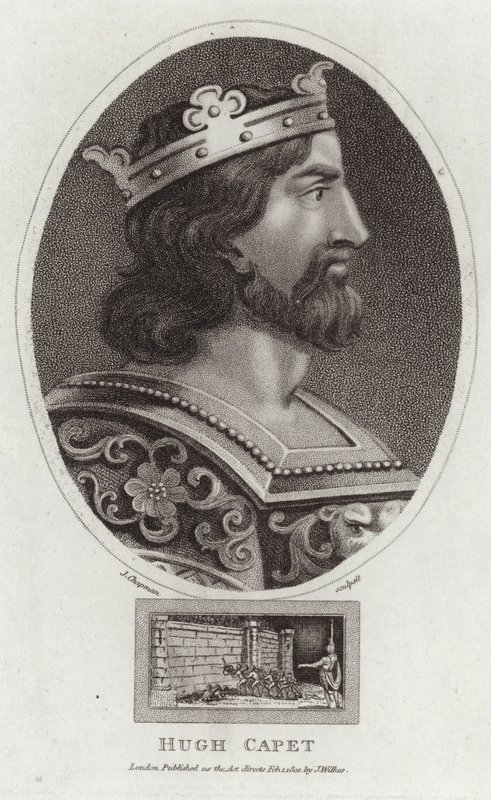 Porträtt av Hugh Capet av English School
