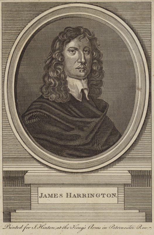 Porträtt av James Harrington av English School