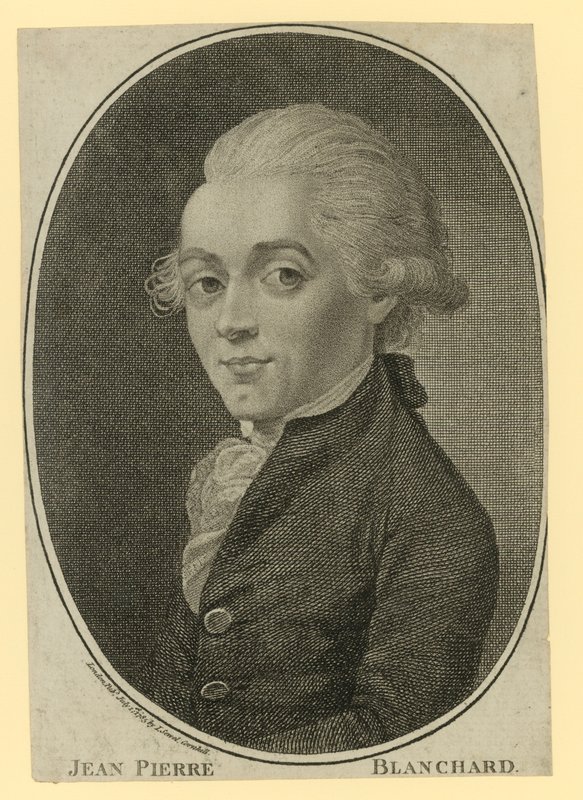 Porträtt av Jean-Pierre Blanchard av English School