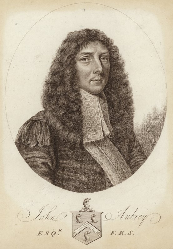 Porträtt av John Aubrey av English School