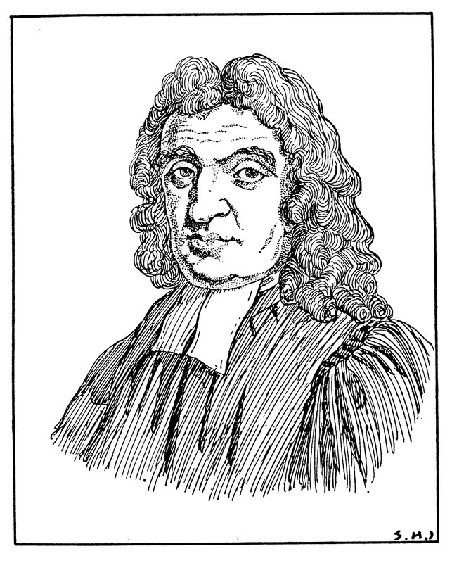 Porträtt av John Flamstead av English School