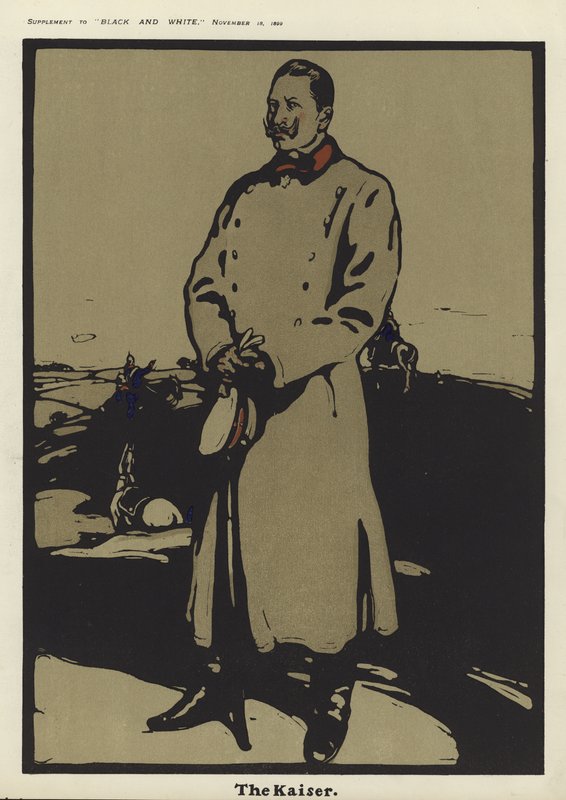 Porträtt av Kaiser Wilhelm II av English School