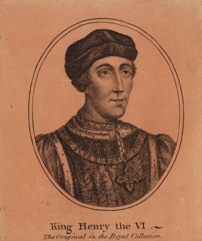 Porträtt av kung Henrik VI av England av English School