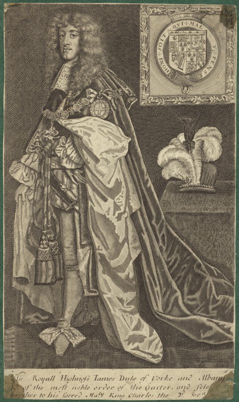 Porträtt av kung James II av England av English School