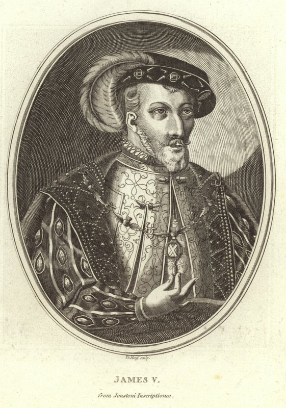 Porträtt av kung James V av English School