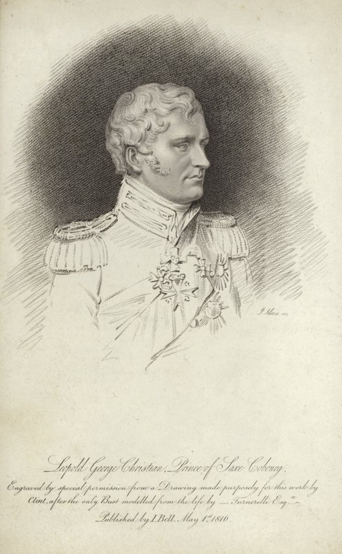 Porträtt av kung Leopold I av Belgien av English School