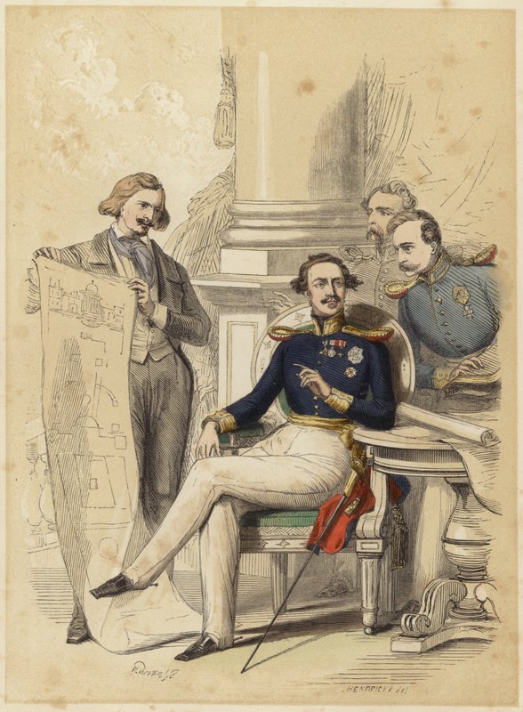 Porträtt av kung Ludwig II av Bayern (färgstick) av English School