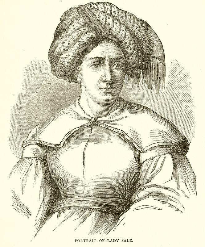 Porträtt av Lady Sale av English School