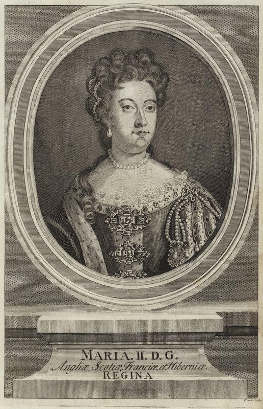 Porträtt av Mary II av England av English School