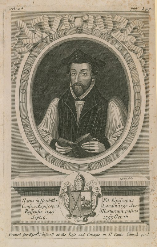 Porträtt av Nicholas Ridley av English School