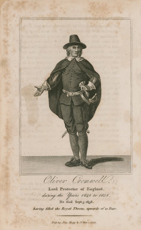 Porträtt av Oliver Cromwell av English School