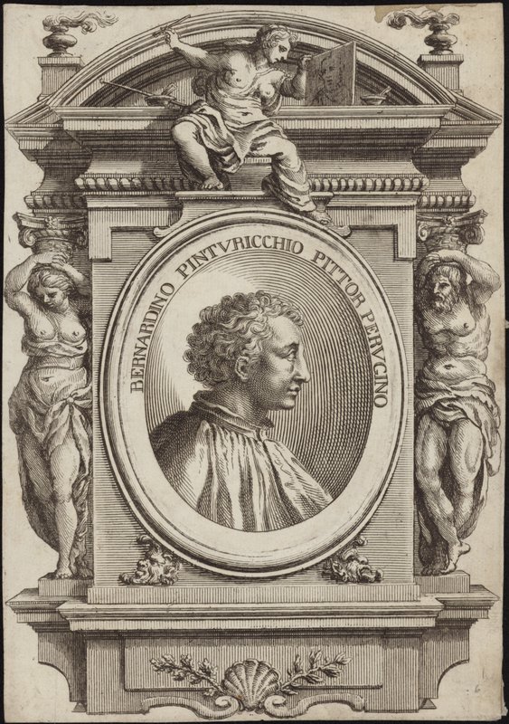 Porträtt av Pintoricchio av English School