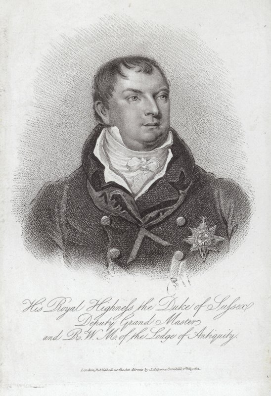 Porträtt av prins Augustus Frederick, hertig av Sussex av English School