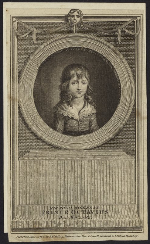 Porträtt av prins Octavius av English School