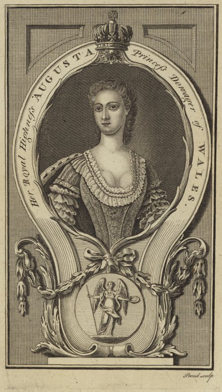 Porträtt av prinsessan Augusta av Saxe-Gotha-Altenburg av English School