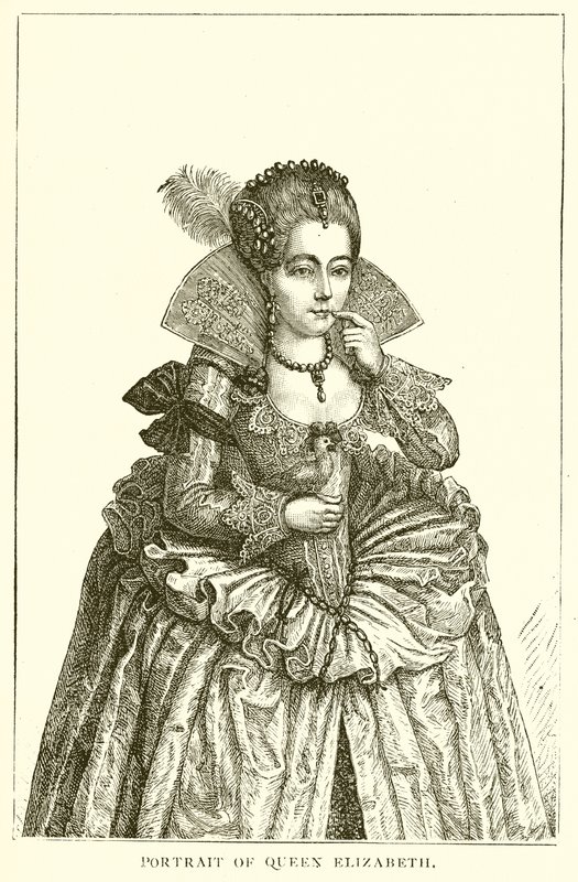 Porträtt av drottning Elizabeth av English School