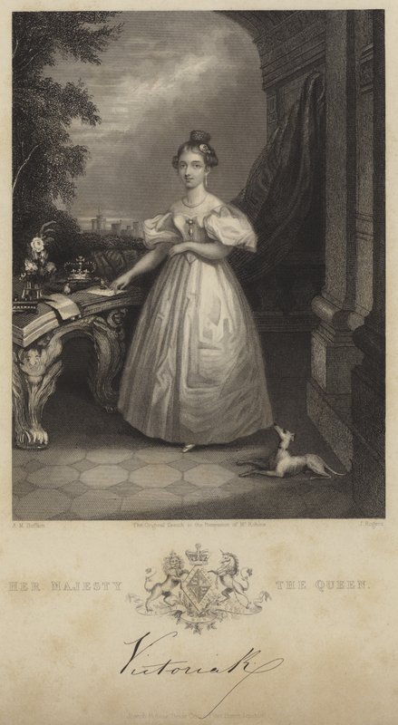 Porträtt av drottning Victoria av English School