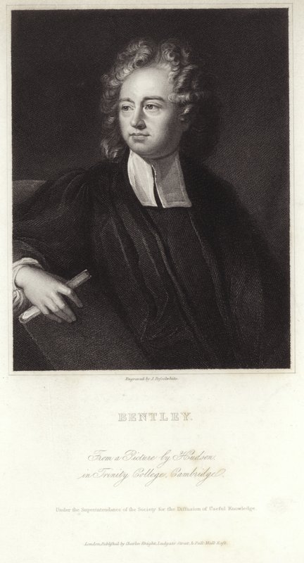 Porträtt av Richard Bentley av English School