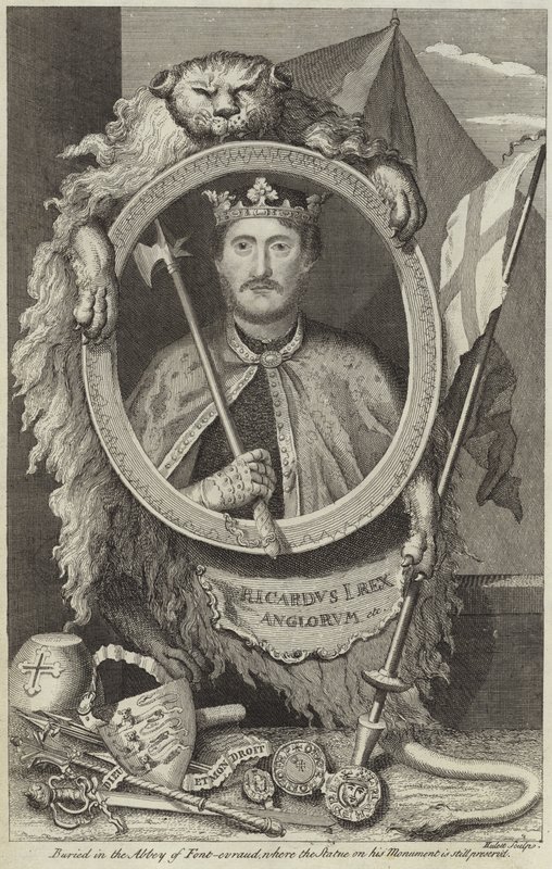 Porträtt av Richard I av England av English School